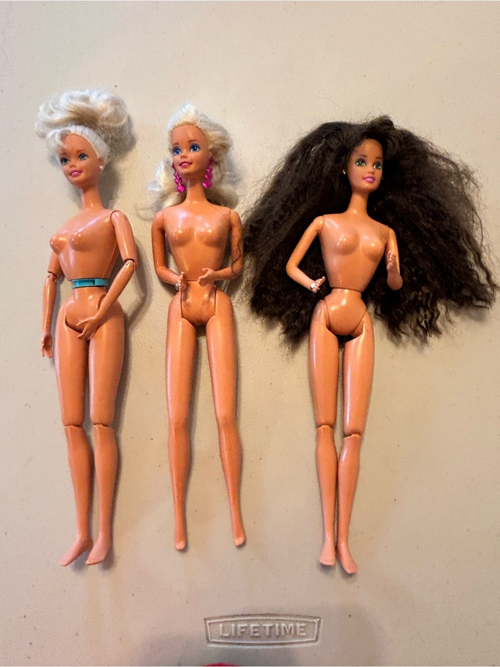 Barbie Doll Trio - Blonde & Dark Brown Hairstyles w/clothing